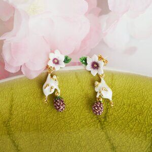 Cute mouse and blackberry earrings Bill skinner